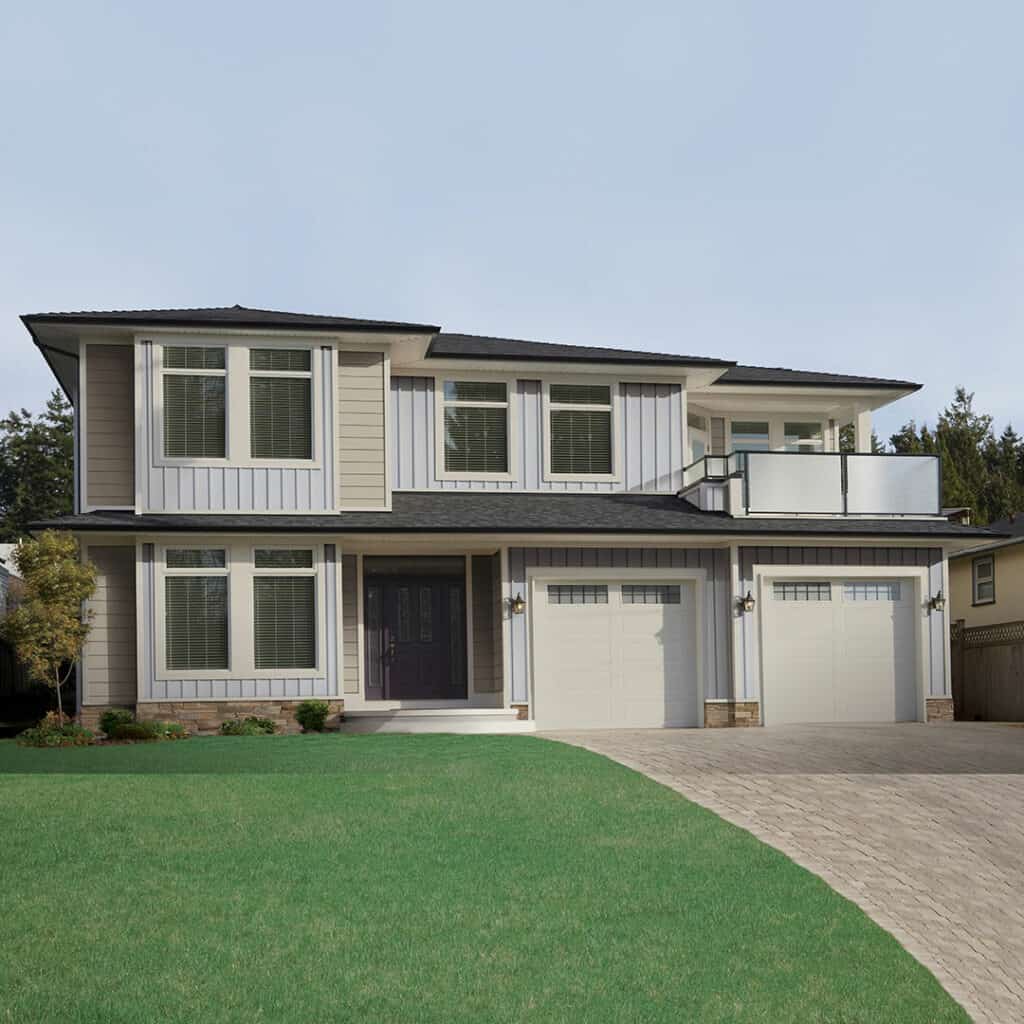 Exterior Portfoli Board and Battan Vinyl Siding Replacement