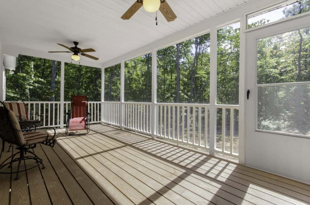 Screened in Porch Contractor Madison WI White Porch