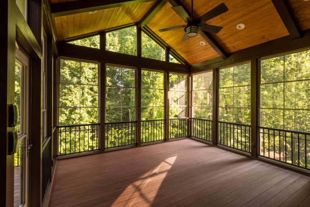 Screened in Porch Contractors Madison WI Rustic Porch