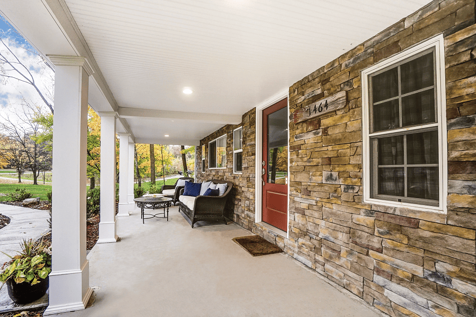 Stone Facade Vinyl Siding Installation Madison