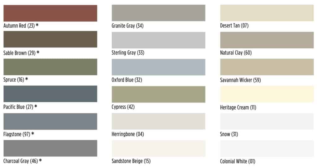 CedarBoards Colors Madison Vinyl Siding Contractors