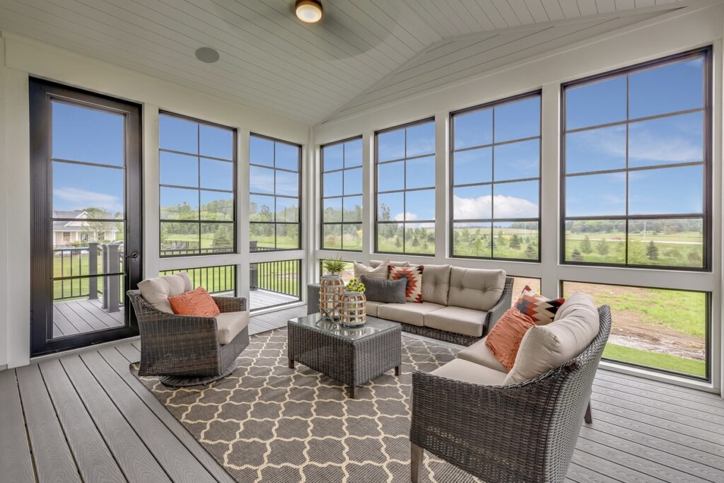 Room Addition with Ceiling Fan Sunroom Madison WI
